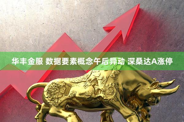 华丰金服 数据要素概念午后异动 深桑达A涨停